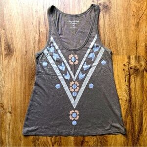 Woman’s American Eagle Outfitters Gray Sleeveless Fitted Tank Top